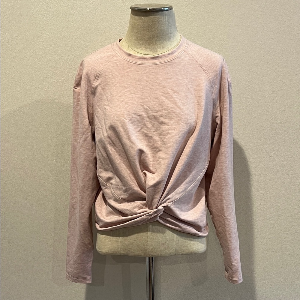 Lululemon Athletica Blush Long Sleeve Twist Top